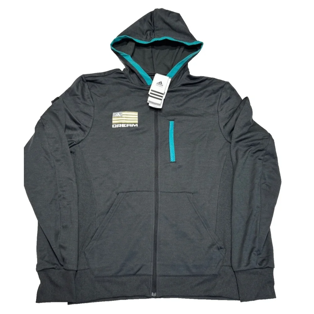 Adidas Mens Jacket Size Medium BTR Hoodie Beyond‎ The Run Dream Boston 2016 NWT